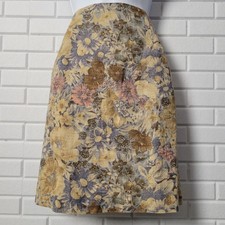Vintage 1990s The Limited Mini Skirt 6 Tan Floral Linen Blend Made in Italy