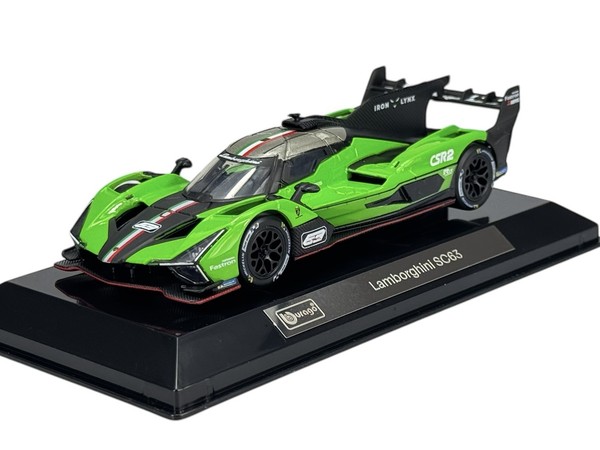 Bburago Race Lamborghini SC63 1:43 With Plastic Case Die Cast Metal Model New-image