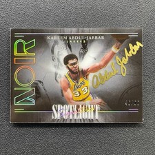 2023-24 Panini Noir Kareem Abdul-Jabbar Spotlight Signatures Auto 49/99 Lakers