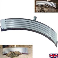 22" Farm Floor Squeegee Scraper Curved Metal Head Rubber for Snow & Dairy