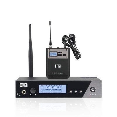 XTUGA IEM1100 UHF Single Channel in Ear Monitor System Selectable Frequency Wire