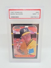 1987 Donruss 46 Mark Mcgwire Rookie Rc Psa 9 Baseball Card Oakland Athletics