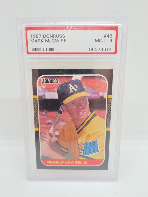 1987 DONRUSS #46 MARK MCGWIRE ROOKIE RC PSA 9 Baseball Card Oakland Athletics 