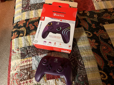 PDP Afterglow Wave Wired Controller Nintendo Switch Purple RGB LED