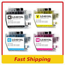 4pcs LC401 LC-401 Ink Cartridges for Brother MFC-J1010DW MFC-J1012DW MFC-J1170DW