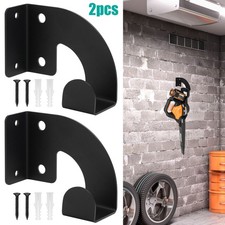 2 PCS Chainsaw Holder Wall Mount Rack Durable Steel Hangers for Garden & Garage