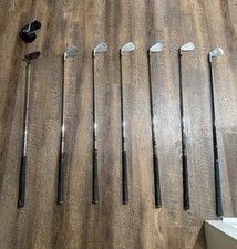 7-Piece Golf Club Set Irons & Putter Steel Shaft Silver Black