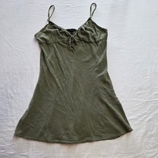 olive green Forever 21 slip dress, Polly Mini Baby Doll