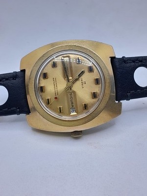 Vintage Sicura Watch Mens 17 Jewel Automatic Swiss Made Gold Tone Vintage Sicura Watch Mens 17 Jewel Automatic Swiss Made Gold Tone
