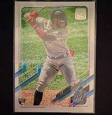 Topps 2019 Series One #126 Monte Harrison Rookie RC Miami Marlins Card. rookie card picture