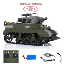 1/16 RC Tank M8 HMC Scott Battle Tank 360° Turret Rotary Smoke RTR RC Vehicle