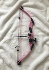 PSE Right-Hand Recurve Bow for Bow Hunting Pink/Black w/ Sight Rest Stabilizer — photo 6