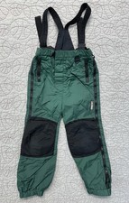Obermeyer Kids Padded Knee Ski Pant Bibs Green Black Size 8