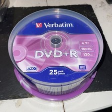 Verbatim 43550 4.7GB Spindle - 25 Pack, New And Sealed DVD +R