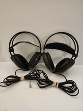 2x Vintage AKG K55 Stereo Headphones Tested Working Retro Over Ear Audio Lot