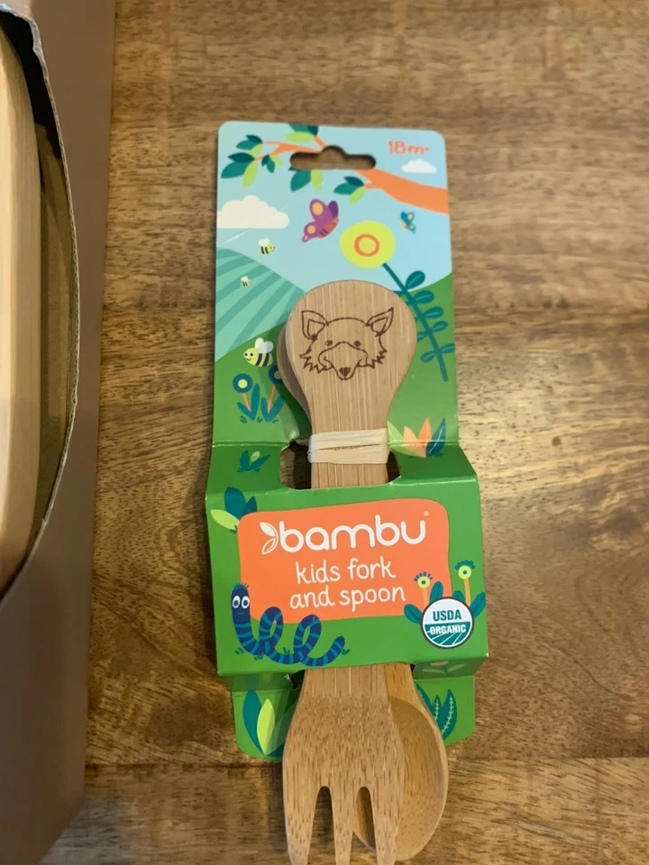 Bambus Teller und Utensilien Öko Racker Bambu Set - Bild 3 von 4