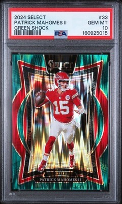 2024 Patrick Mahomes II Select Green Shock Concourse /5 PSA 10 