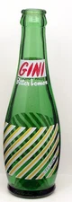 Gini Bitter Lemon; 3-color ACL soda pop bottle