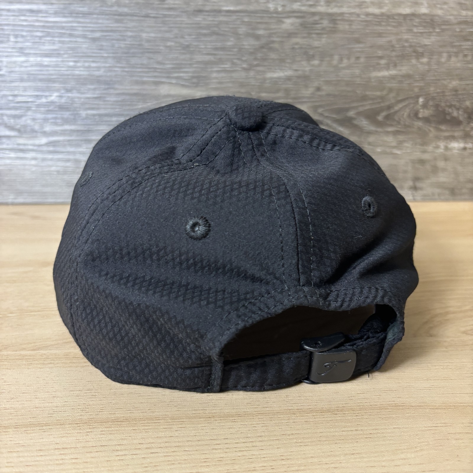 River Course Hat Cap Strap Back Black Embroidered… - image 5