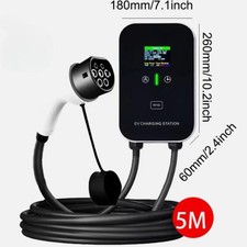 Car Charge Type 2 Electric Car Charging Station 32A 7KW EV Charger With 5M Cable