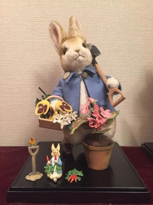 R John Wright Peter Rabbit Plüsch Puppe Figur Set LE 2500 mit Zertifikat