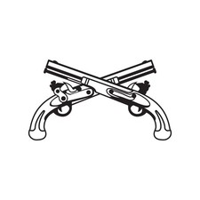Army Military Police Corps Branch Insignia Crossed Pistols Decal 3.5 X 5 Army Military Police Corps Branch Insignia Crossed Pistols Decal 3.5 X 5