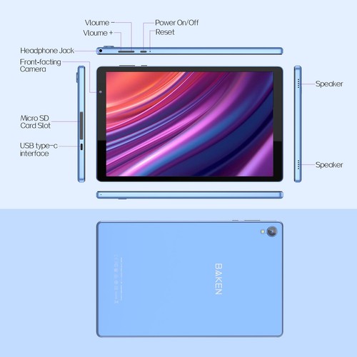 10 Inch Tablet, Android 12 Tablets, 4(2+2) GB RAM, 32GB ROM, 1280x800 IPS HD ... - Picture 8 of 8