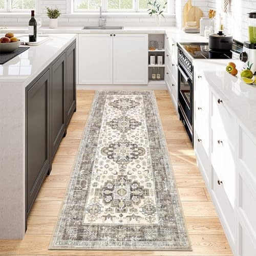 Alfombra de corredor vintage 2x6, alfombra de área envejecida de granja, alfombra lavable corredor, - Imagen 5 de 7