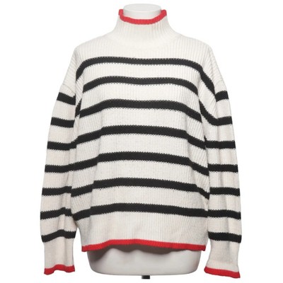 Trendyol, Strickpullover, Größe: S, Weiß/Schwarz/Rot, Acryl, Streifen #3wX