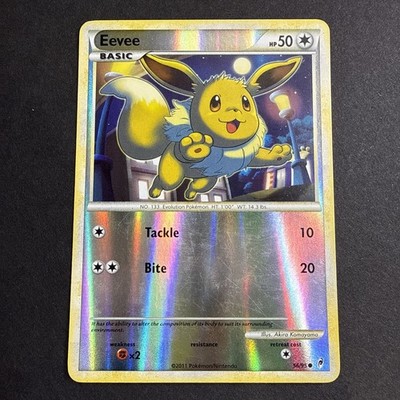 Pokemon TCG Eevee 56/95 Call of Legends Common Reverse Holo Basic ENG LP/MP