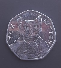 50 Pence. TOM KITTEN. 2017. RARE. Very good condition