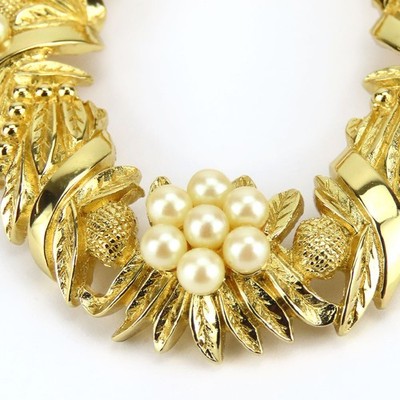 Used Christian Dior Brooch Metal Gold Wreath Plated Accessory Women