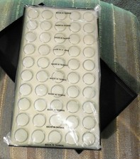 Cosmetic Jewelry Sample Display Lid 50 Clear Plastic Containers Compartment Box