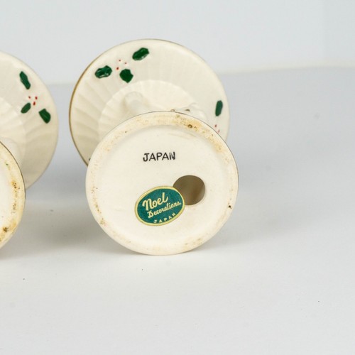 Vintage Ceramic Cherub Candle Holders Figurines Noel Japan Commodore Set of 4 - Picture 19 of 23