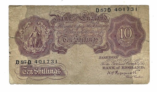 ENGLISH TEN SHILLING BANK NOTES SELECT YOUR NOTE AND CASHIER - Picture 3 of 8