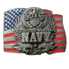 Siskiyou Gifts United States Navy Enameled Belt Buckle D92