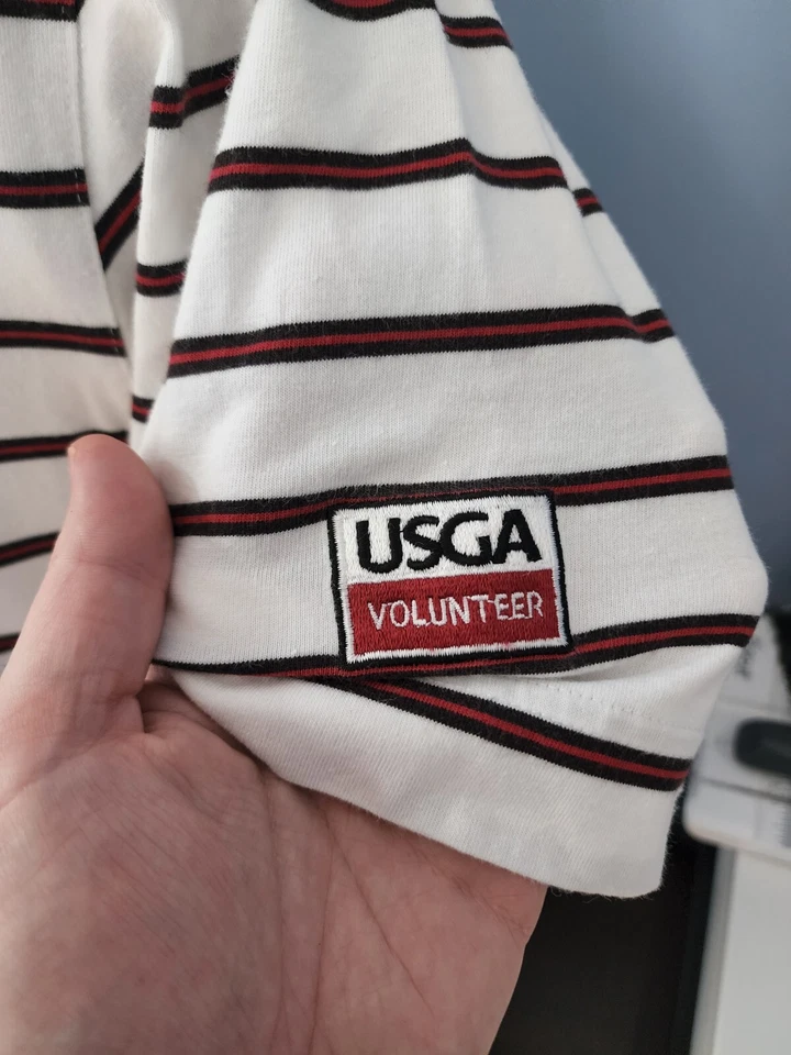 Polo de colección para hombre Ashworth 2009 Bethpage negro USGA voluntario Long Island NY S Foto 4 de 4