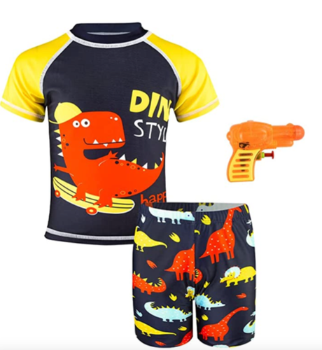 Boy's Kid Sun Protection Outfit Rash Guard UPF 50+Bathing Suit 5-6 yrs old NEW