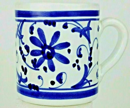Italian Clay Pottery Limited Edition Coffee Mug Handpainted Number 2 Of 541 NOS