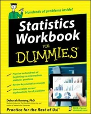 Statistics Workbook For Dummies - Paperback By Rumsey, Deborah J. - GOOD