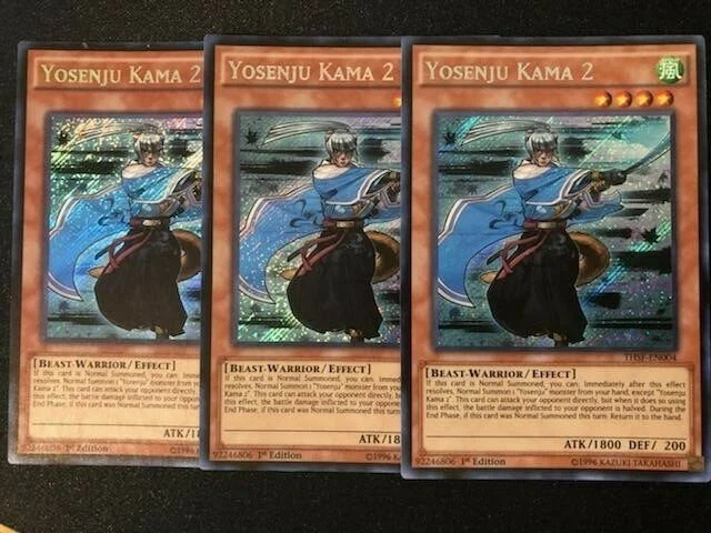 YUGIOH YOSENJU DECK- KAMA- DAIBAK- SECRET MOVE- TSUJIK- SOLEMN STRIKE NM - Image 3 of 4