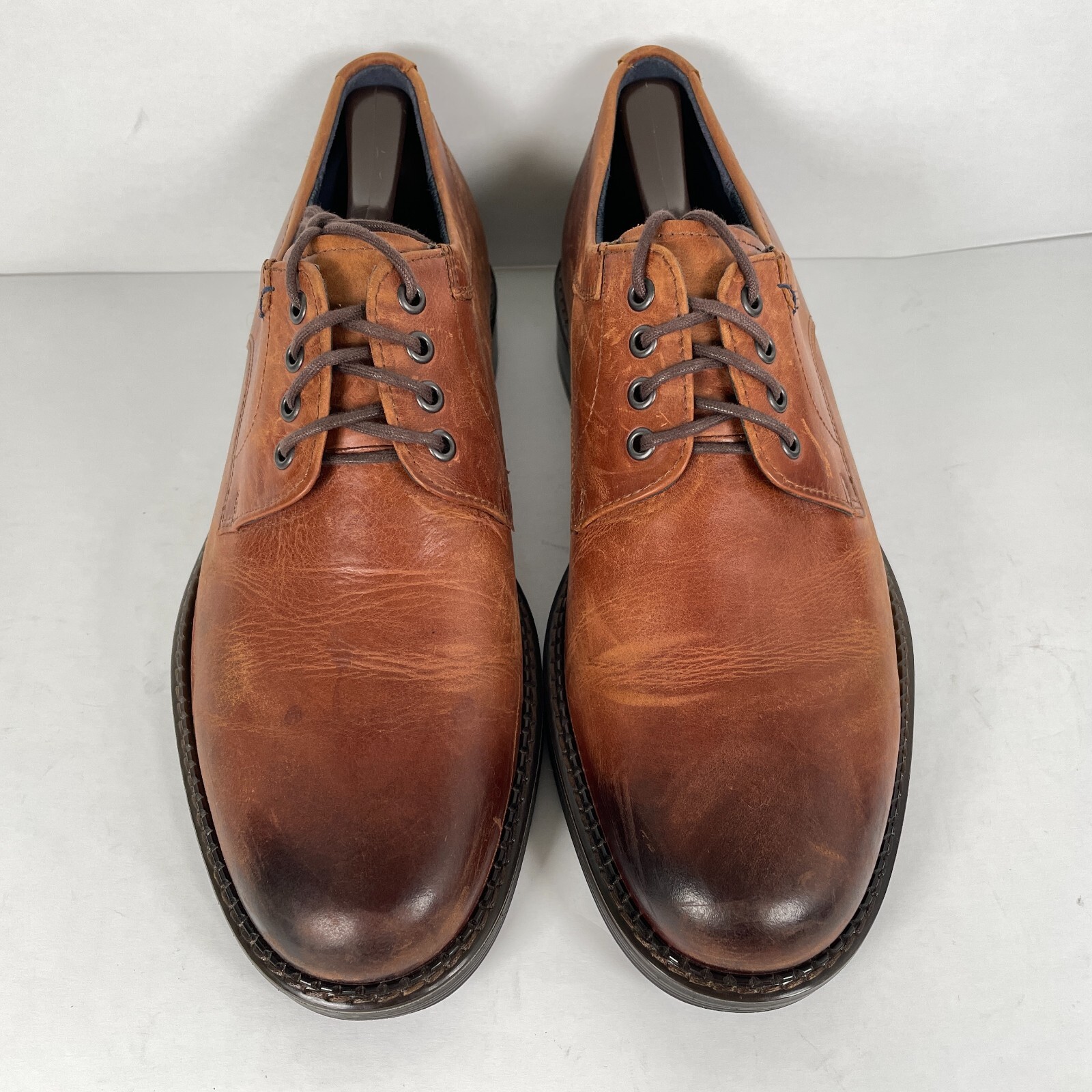 SAOLA Scarpe eleganti casual stringate Ecco Newcastle Derby da uomo taglia 41 US 7 in pelle marrone