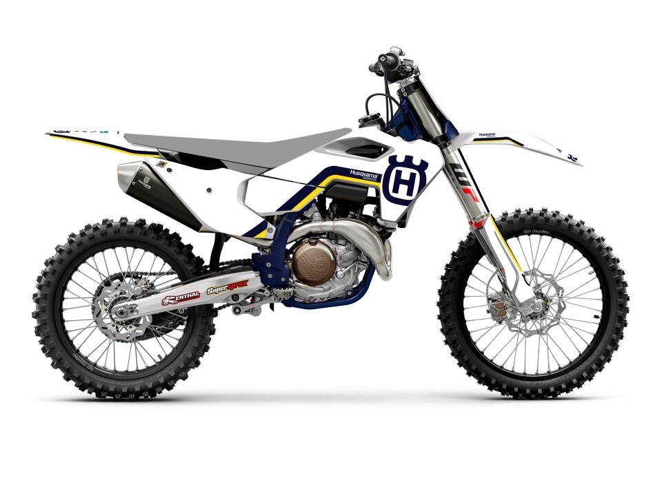Kit déco autocollants Husqvarna TC/FC 125-450 2023 édition rétro Heritage