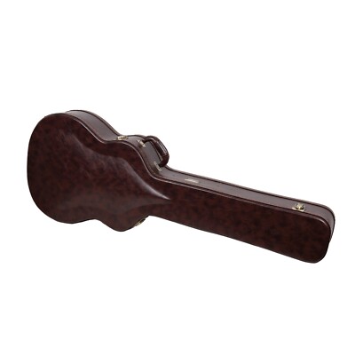 Crossrock Wooden Case for Acoustic Bass Guitars-Vintage Brown