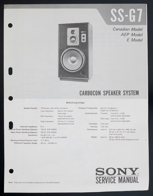 sony g7 speakers