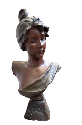 Emmanuel Villanis Bronze Sculpture of a Woman Art Nouveau | eBay