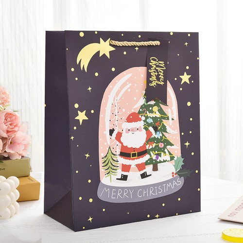 Christmas Gift Bags Xmas Santa Present Reusable Sack 7 Patterns Medium Size - Picture 9 of 9