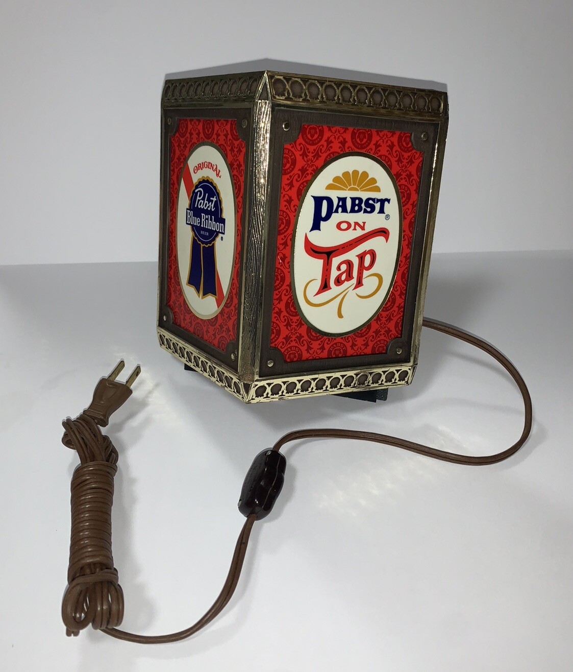 (VTG) 1960s Pabst Beer On Tap Gibson Girl Cash Register Light Up Back Bar Sign 