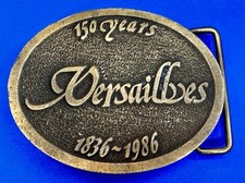Versailles, Illinois sesquicentennial 150 Years 1836-1986 CD Hit Belt Buckle