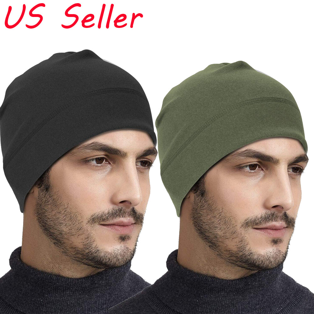 Winter Fleece Windproof Warm Hat Skull Cap Running Beanie Hat for